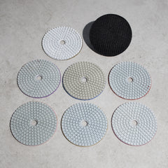 Diamantscheibensatz zum Schleifen und Polieren von Steingut, Sinterfliesen und Keramiken