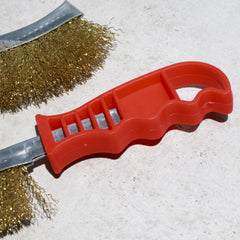 Messingdrahtbürste zum Reinigen von Rost, Farbe, Lack - 23,5 cm - 5 Stück