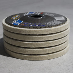 Filzpolierscheibe für Winkelschleifer - Voll-Ø 125 mm x 22,2 mm