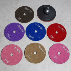 Diamantscheibensatz zum Schleifen und Polieren von Steingut, Sinterfliesen und Keramiken