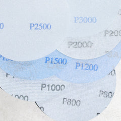 Nassschleifscheiben-Set 125 mm mit Klettverschluss von P800 bis P3000 - 14 Stück